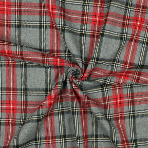 KLASSISK SKOTSKRUTA GRÅ/RÖD FG 1