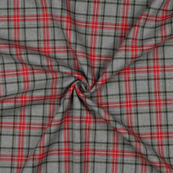 KLASSISK SKOTSKRUTA LITEN GRÅ/RÖD FG 1