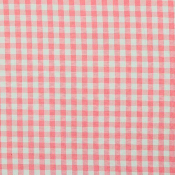 BOMULLSTYG SKJORTKLASSIKER ROSA/VIT RUTIG 10MM FG 87004