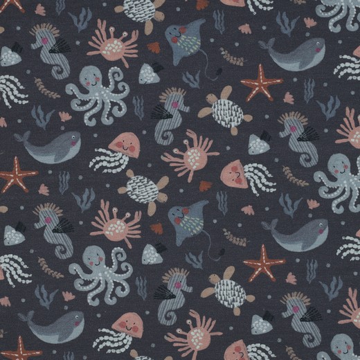 Trikå havskompisar gråblå fg 6