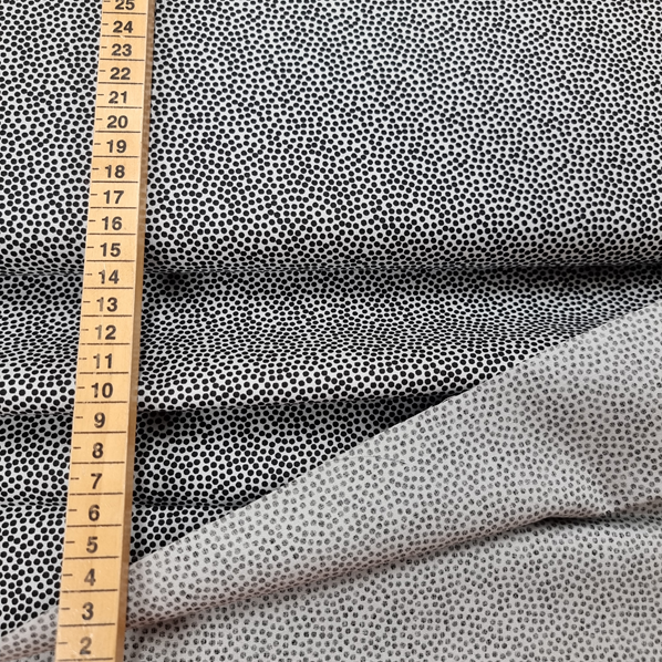 Bomullstyg Dotty grå/svart fg 183