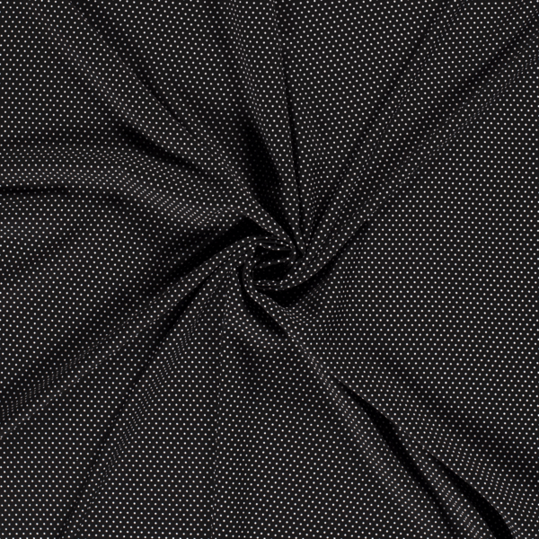 VISKOSPOPLIN SMÅPRICKIGT 2MM SVART/VIT FG 3088