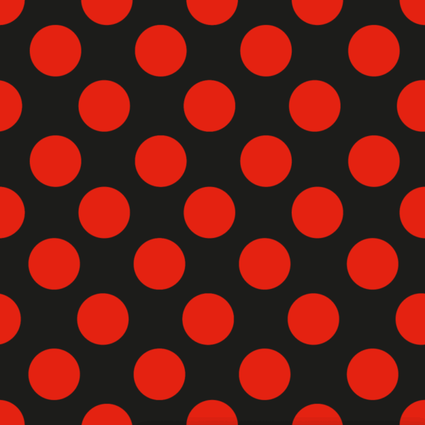 TRIKÅ EKO STORA PRICKAR SVART/RÖD