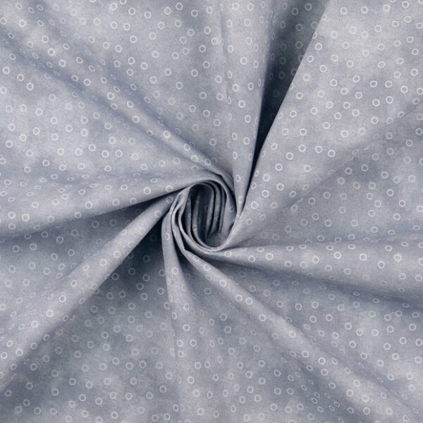 Bomullstyg Quilt-cirklar flammig mellangrå fg 3002