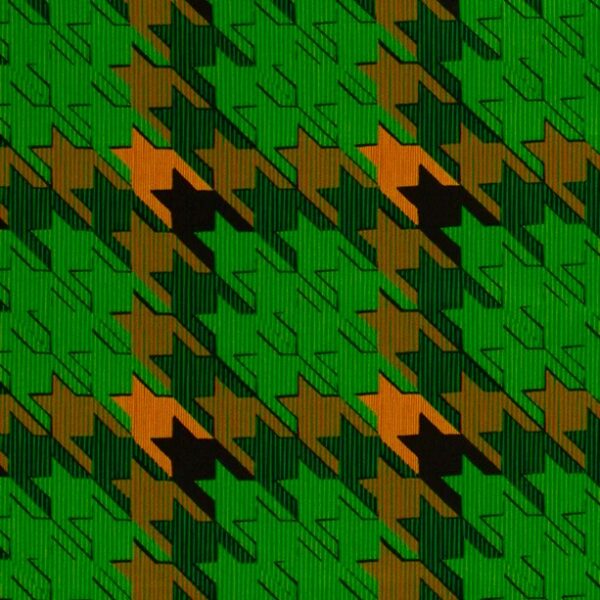 BOMULLSSATIN RUTIG HUNDTAND GRÖN FG 25