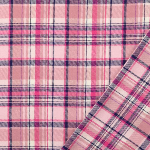 Flanell Älskade rutan rosa/blå fg 0802