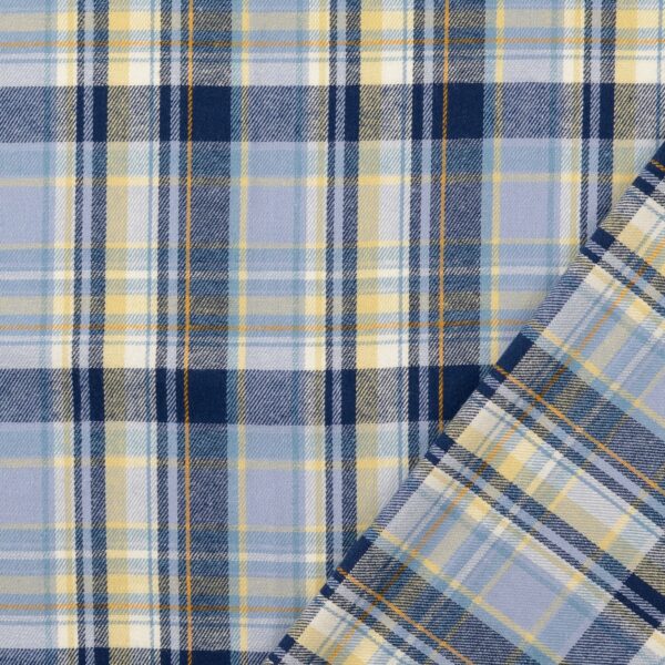 Flanell Älskade rutan lj.blå/m.blå fg 0803