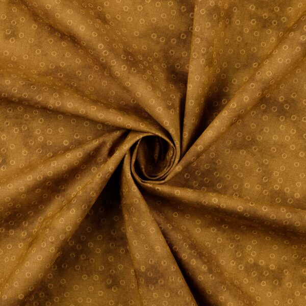 Bomullstyg Quilt-cirklar ljus brun fg 3007