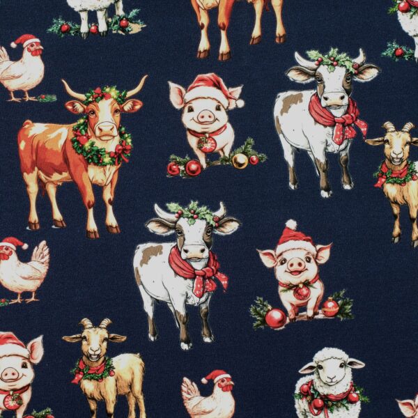 Jogging Julfint på gården marinblå/röd fg 4