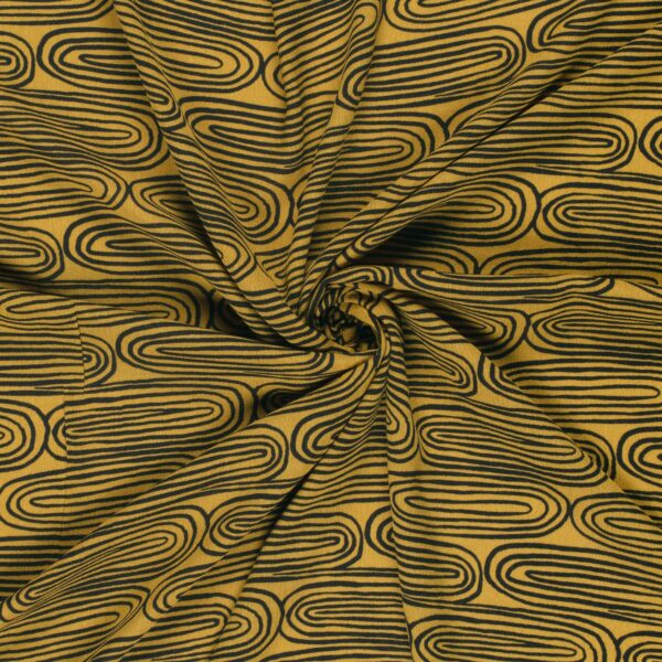 Crepad viskos Avtryck lejongul/svart fg 34