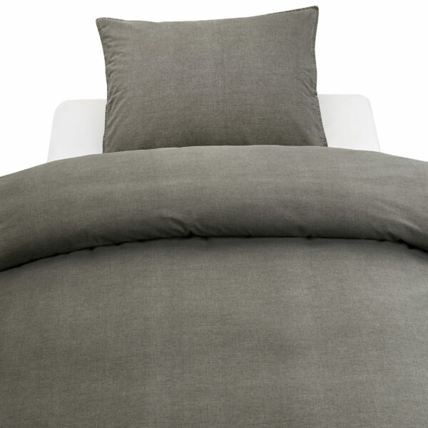 BÄDDSET VINTAGE COTTON MÖRKGRÅ FG 123