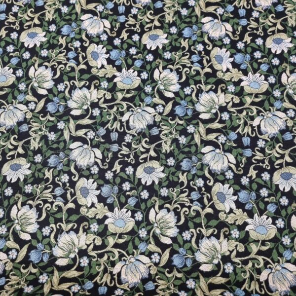 MÖBELTYG GOBELÄNG MOLLY BLÅ MÖRK BOTTEN FG 3