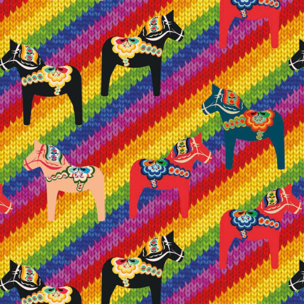 TRIKÅ EKO DALAHÄST PRIDE REGNBÅGSFÄRGAD