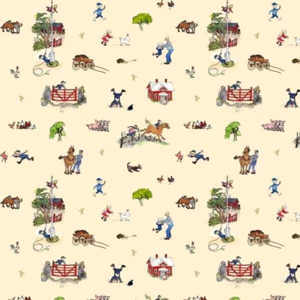 Trikå Emil i Katthult gulbeige/grön fg 1