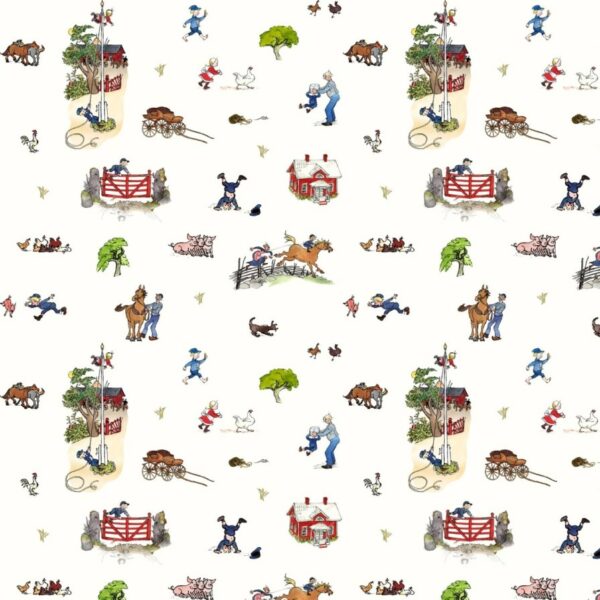 Trikå Emil i Katthult vit/grön fg 2