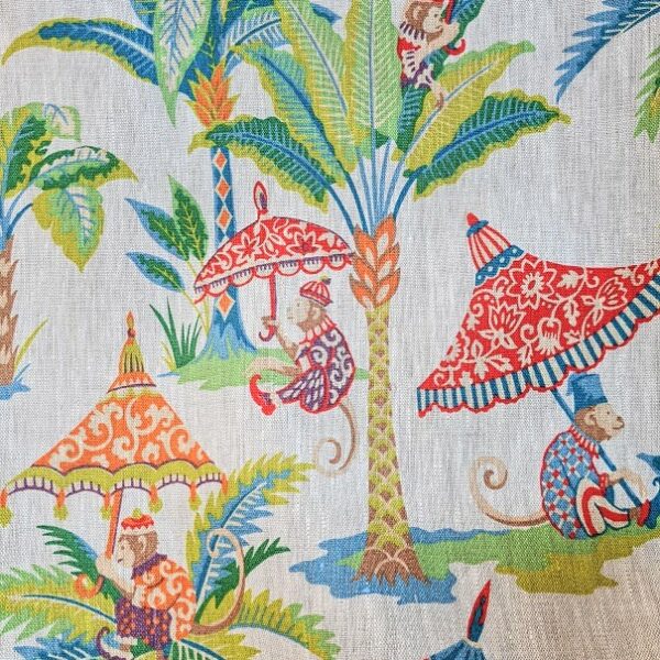 LINNETYG EXOTIC MONKEY LINNEBEIGE/GRÖN/BLÅ/ORANGERÖD