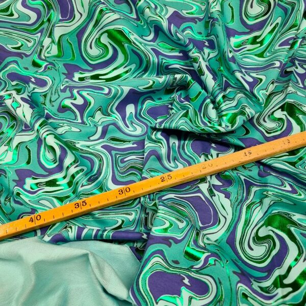 JOGGING BLINGIG MARMORERING GRÖN/BLÅ/METALLIC FG 260