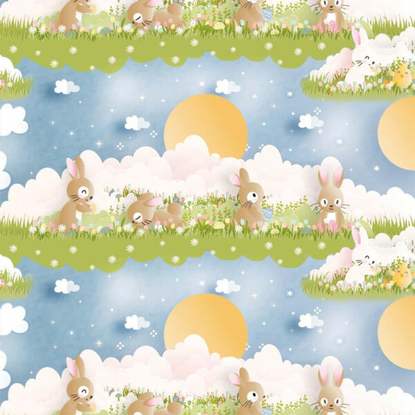 TRIKÅ KANINHIMMELN DIMBLÅ/VIT/GRÖN