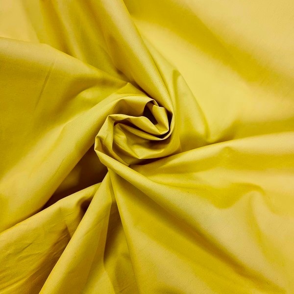 BOMULLSPOPLIN CRISP SENAPSGUL MED GRÖNTON FG 185