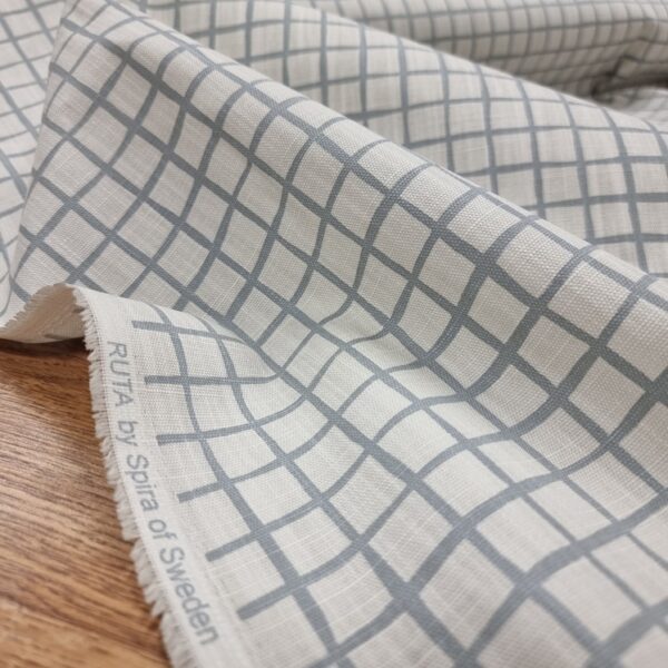 Inredningstyg Ruta blå