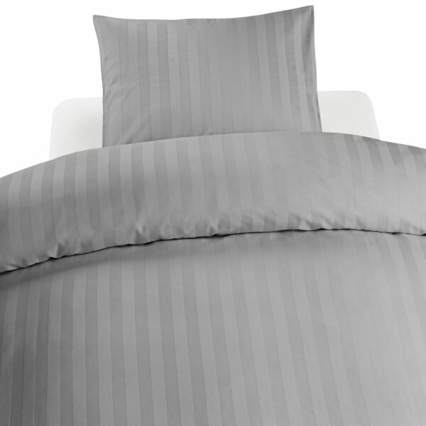 BÄDDSET SATINRAND GRÅ