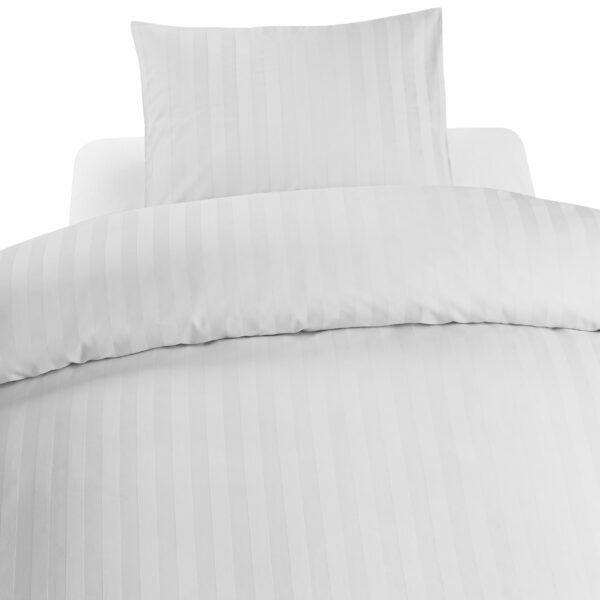 BÄDDSET SATINRAND VIT
