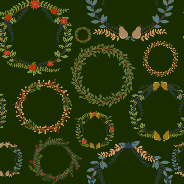 TRIKÅ EKO JULKRANSAR GRÖN/MULTI