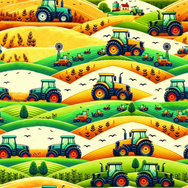 TRIKÅ EKO TRAKTORKULLAR GRÖN/GUL