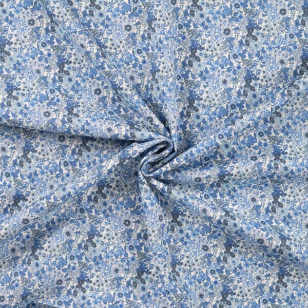 Lyx-volie Brittiska blommor sommarblå/blå fg 14