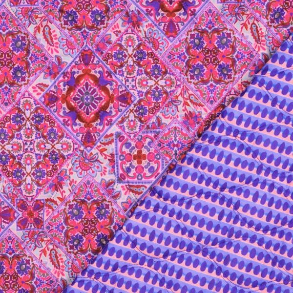 Quiltat Audrey rosa/lila/rost fg 2
