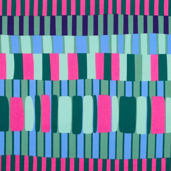 Bomull/viskos Randkollektivet grön/rosa fg 4