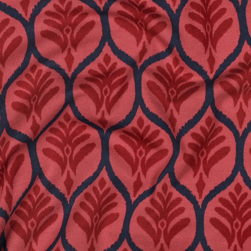 Bomullstrikå Allmoge rosaröd/blå fg 5 - Bild 2