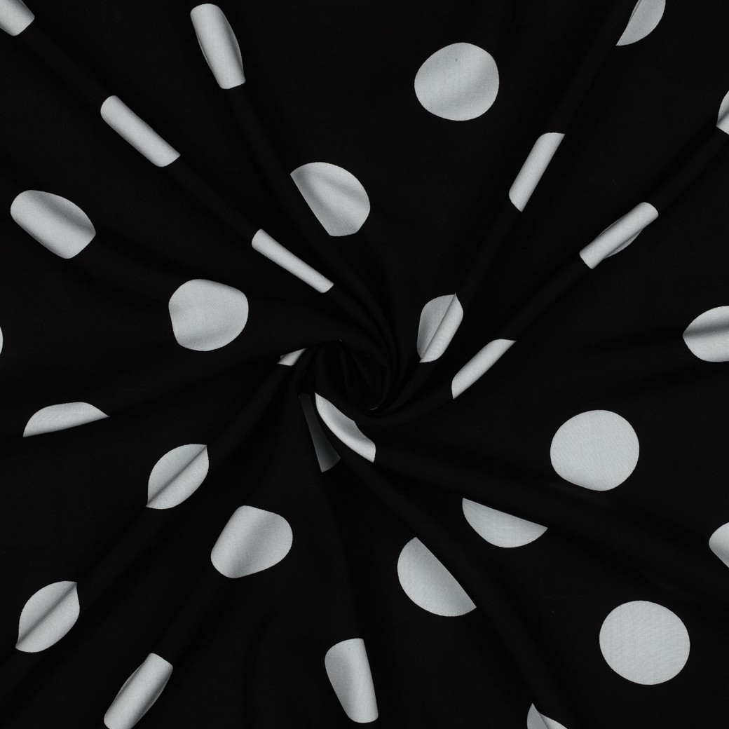 Viskos Polkaprick svart/vit fg 21