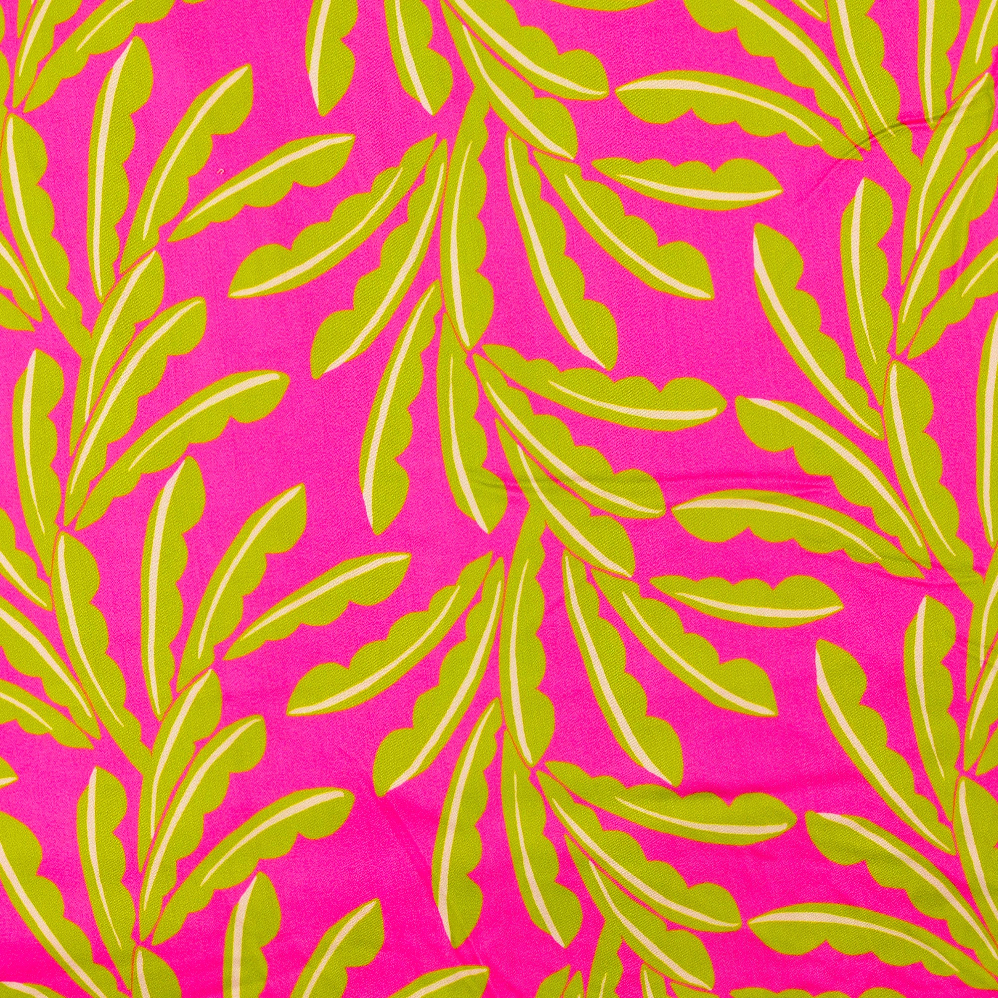 Viskossatin Ibiza cerise/grön fg 9 - Bild 2