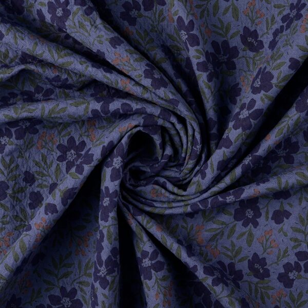 Bomullstyg Cottage Stor blå/grön fg 5028