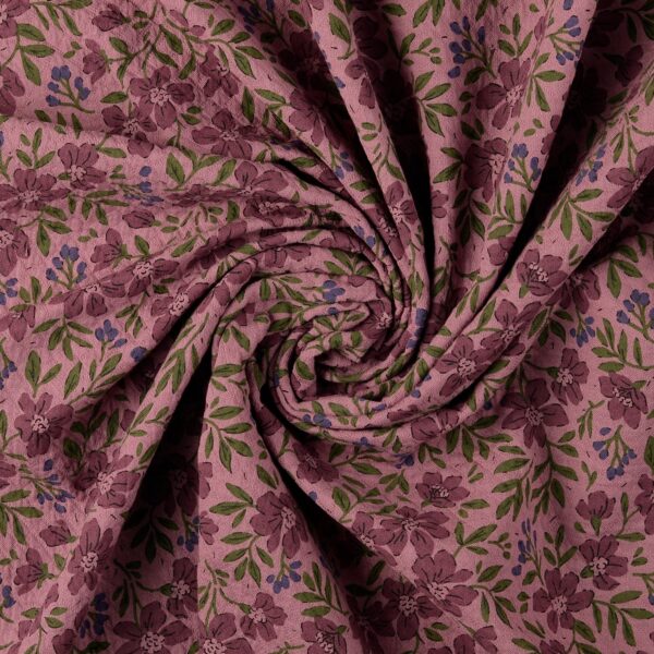 Bomullstyg Cottage Stor rosa/grön fg 7016