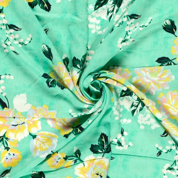 Bambuviskos Blomprakt mint/gul fg 21