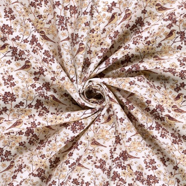 Bomullstyg Kvitter mauve/beige fg 51