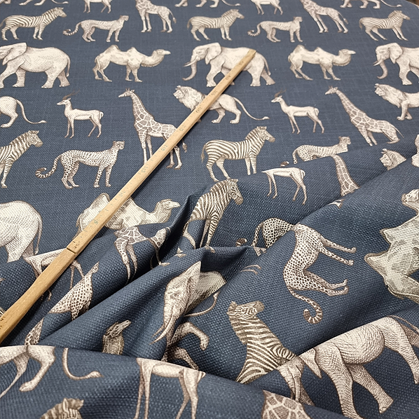 Gardintyg Serengeti mörk jeansblå fg 5