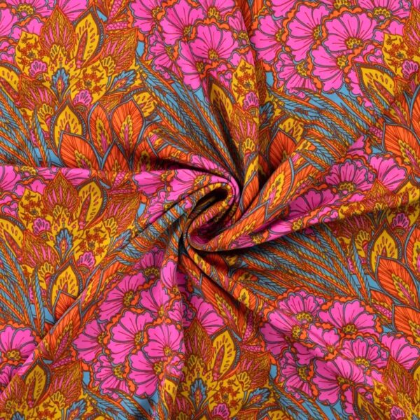 Viskossatin Pump it up orange/cerise fg 142