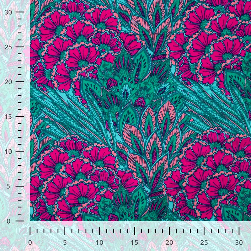 Viskossatin Pump it up turkos/cerise fg 932 - Bild 2