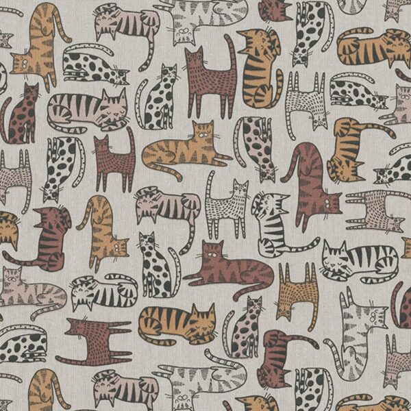 Inredningstyg Slöa katter linnebeige fg 560